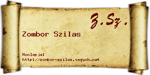 Zombor Szilas névjegykártya